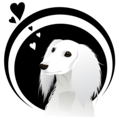 Saluki In Love Sticker