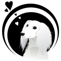 Saluki In Love Sticker