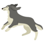 Saluki Jumping Sticker