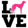 Saluki Love Word Sticker