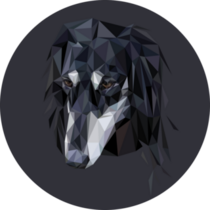 Saluki Polygon Sticker