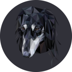 Saluki Polygon Sticker