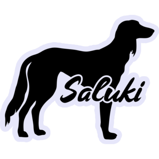 Saluki Silhouette Sticker