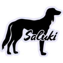 Saluki Silhouette Sticker
