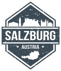 Salzburg Austria Travel Stamp Sticker