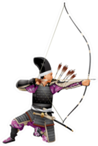 Samurai Archer, Japan Warrior Bushi With The Bow Sticker