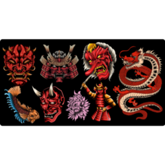 Samurai Japanese Sticker Sheet 