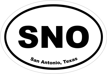 San Antonio, Texas Oval Stickers