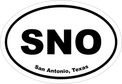 San Antonio, Texas Oval Stickers