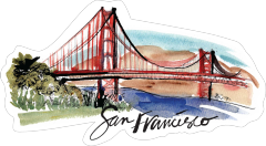 San Francisco Painted Skyline Sticker