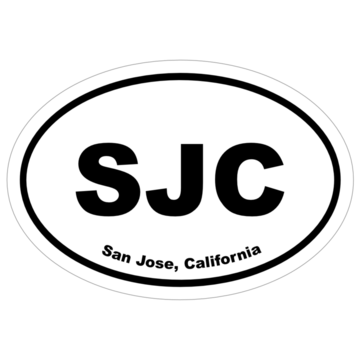 San Diego California Oval Bumper/Helmet Sticker - D2815 Euro Oval Design