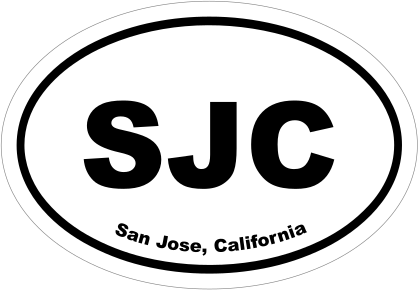 San Jose, California Oval Stickers