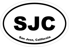 San Jose, California Oval Stickers