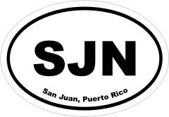 San Juan, Puerto Rico Oval Stickers