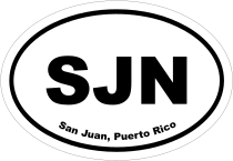 San Juan, Puerto Rico Oval Stickers
