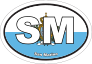 San Marino Sm Flag Oval Sticker