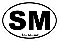 San Marino Sm Oval Sticker