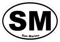 San Marino Sm Oval Sticker