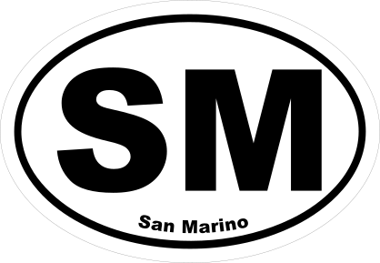 San Marino Sm Oval Sticker