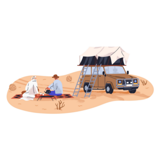 Sand Desert Camping Sticker
