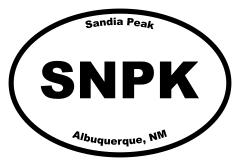 Sandia Peak Oval Sticker