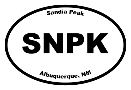 Sandia Peak Oval Sticker