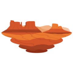 Sandstone Mountain Desert Landscape Sticker