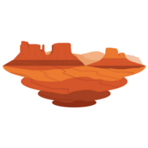 Sandstone Mountain Desert Landscape Sticker