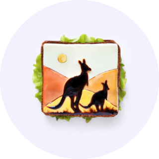 Sandwich With Skas And Cheese, Australia Sticker