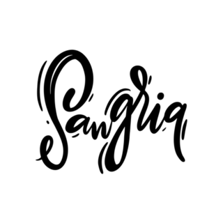 Sangria Spain Hand Drawn Calligraphy Sticker