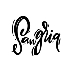 Sangria Spain Hand Drawn Calligraphy Sticker