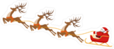 Santa and Reindeer Sticker