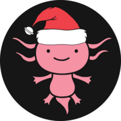 Santa Axolotl Sticker