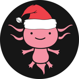 Santa Axolotl Sticker