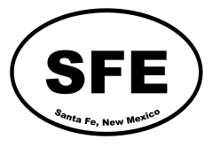 Santa Fe, New Mexico Oval Stickers