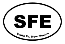 Santa Fe, New Mexico Oval Stickers