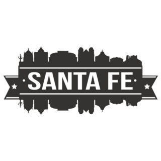Santa Fe, New Mexico Skyline Silhouette Design Sticker