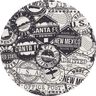 Santa Fe, New Mexico Usa Set Of Stamps Sticker