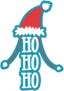 Santa Hat And Laugh - Ho Ho Ho sticker