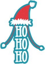 Santa Hat And Laugh - Ho Ho Ho sticker