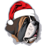 Santa Hat Bernard Sticker
