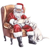 Santa & Labrador Sticker
