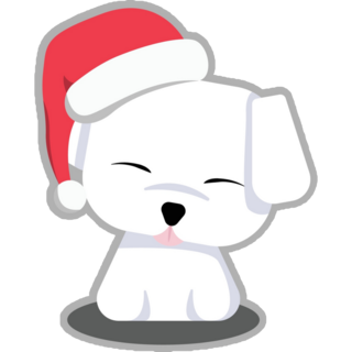 Santa Maltese Sticker
