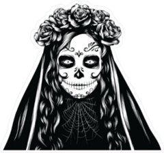 Santa Muerte Halloween Sticker