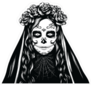 Santa Muerte Halloween Sticker