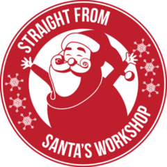 Santas Workshop Stamp Sticker