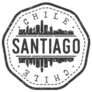 Santiago, Chile Metropolitan Stamp Sticker