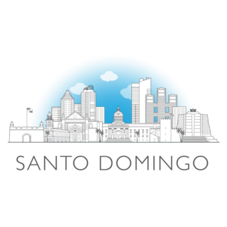 Santo Domingo Skyline Sticker