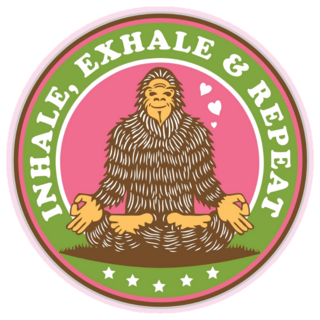 Sasquatch Big Foot Doing Yoga Sticker