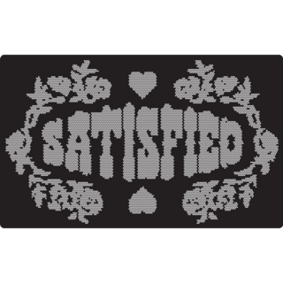 Satisfied Word Sticker
